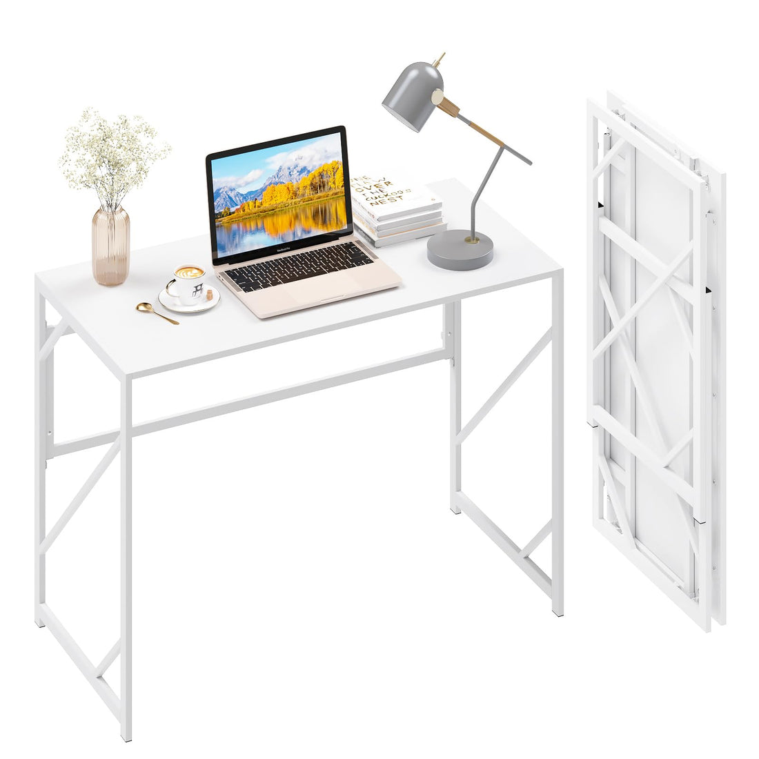 Elephance Folding Computer Desk for Home Office