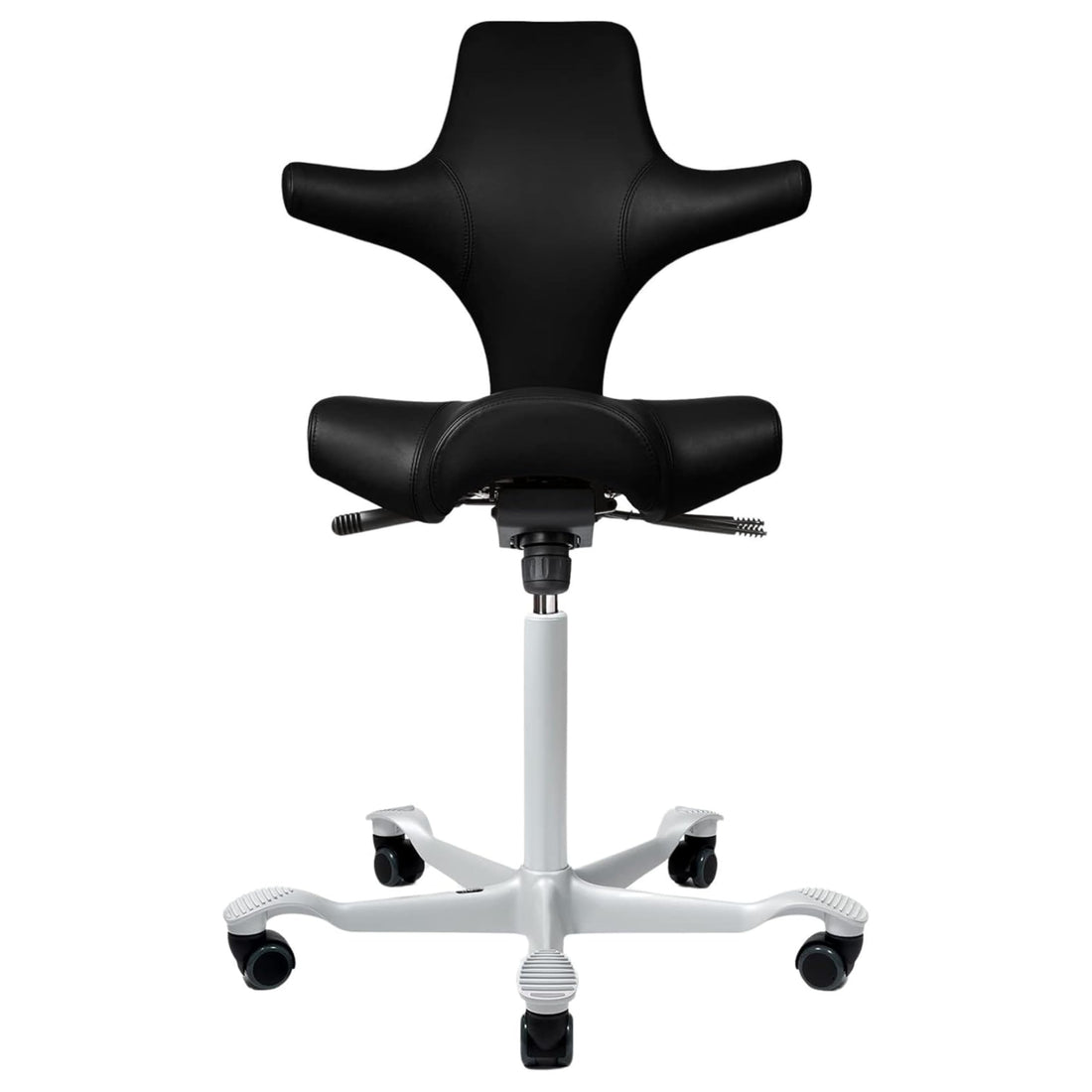 HAG Capisco Adjustable Desk Chair, Tan Brown Leather