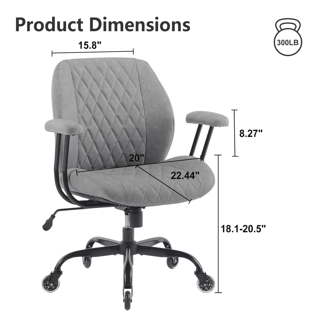 YFO Brown Leather Ergonomic Office Chair