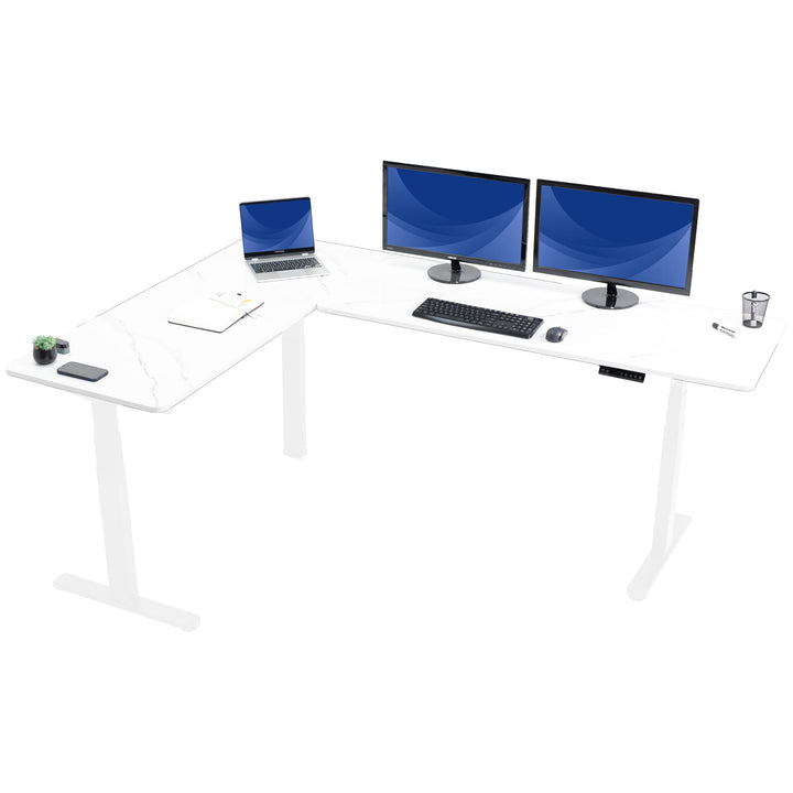 VIVO 83"x60" L-Shaped Electric Height Adjustable Desk