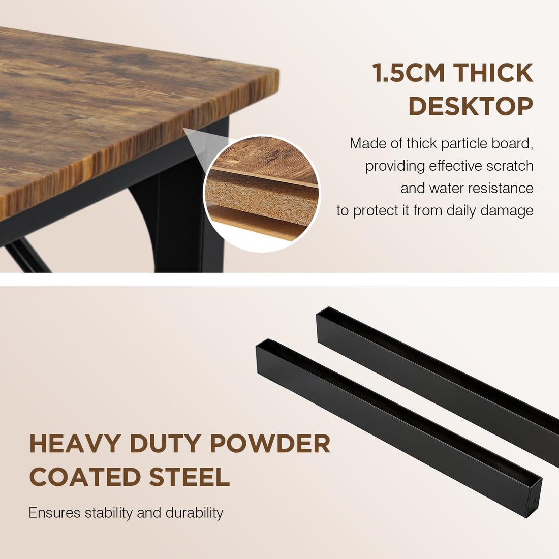 PayLessHere 32" Black Computer Desk with Metal Frame
