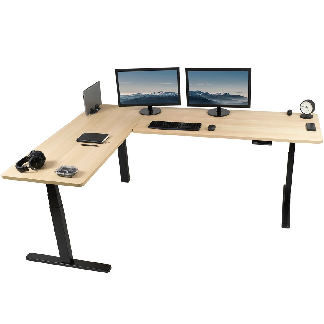 VIVO 83"x60" L-Shaped Electric Height Adjustable Desk