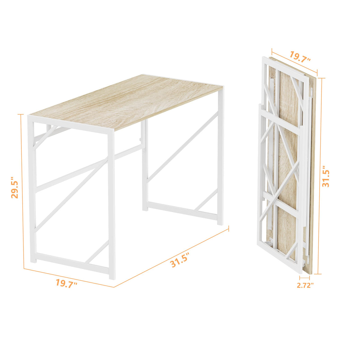 Elephance Folding Computer Desk for Home Office