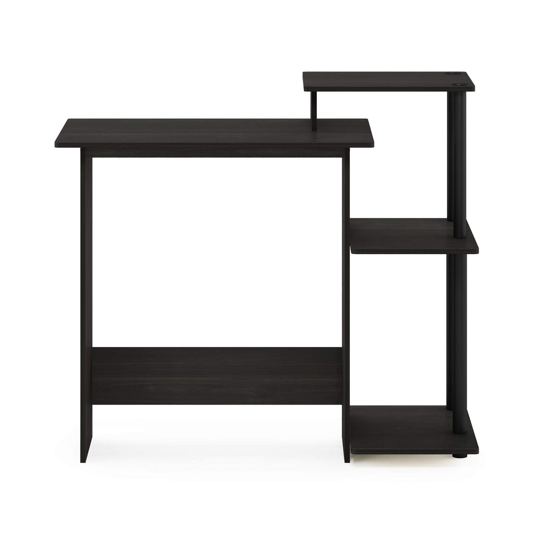 Furinno Compact Computer Desk, Walnut/Black