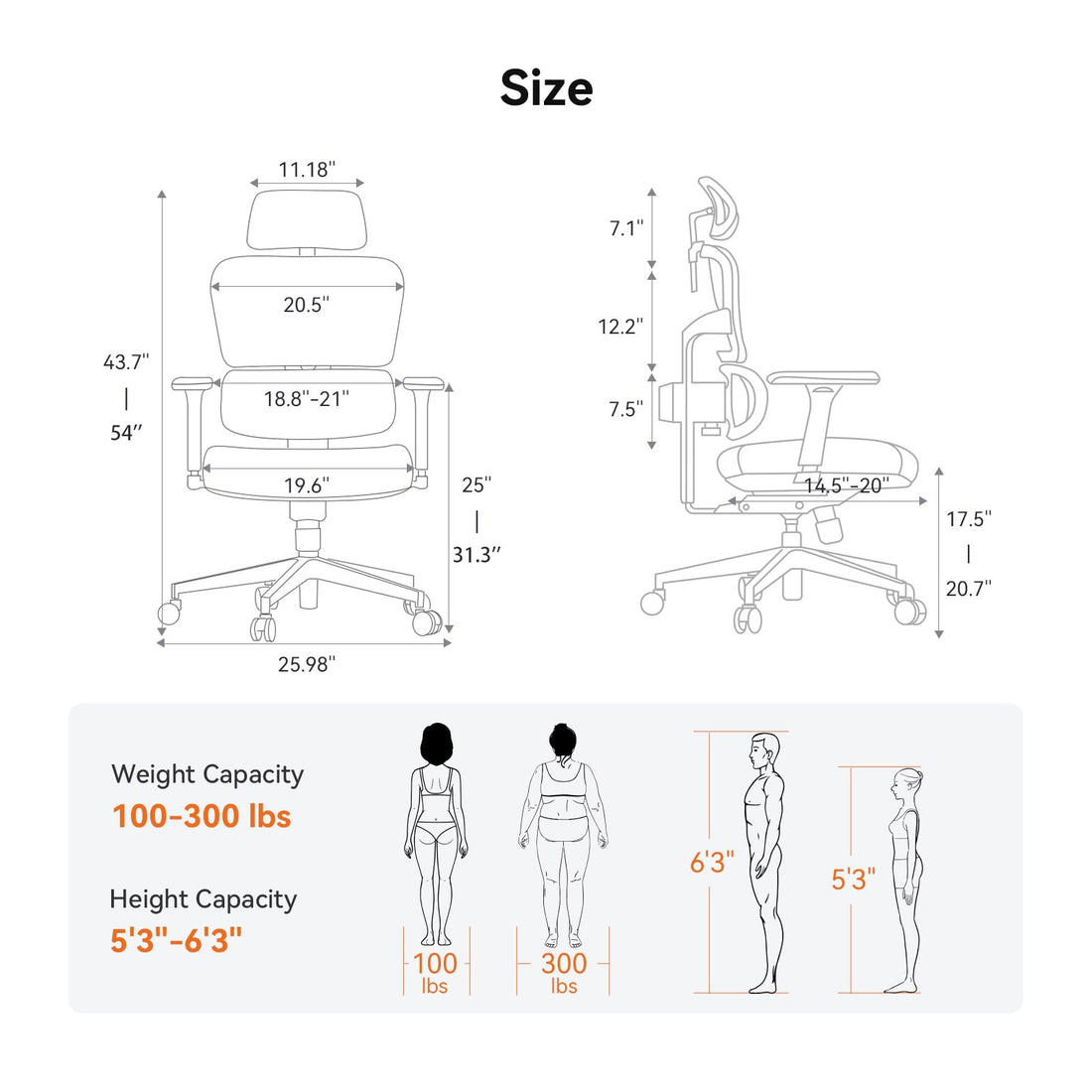 Newtral Ergonomic Office Chair, Gray
