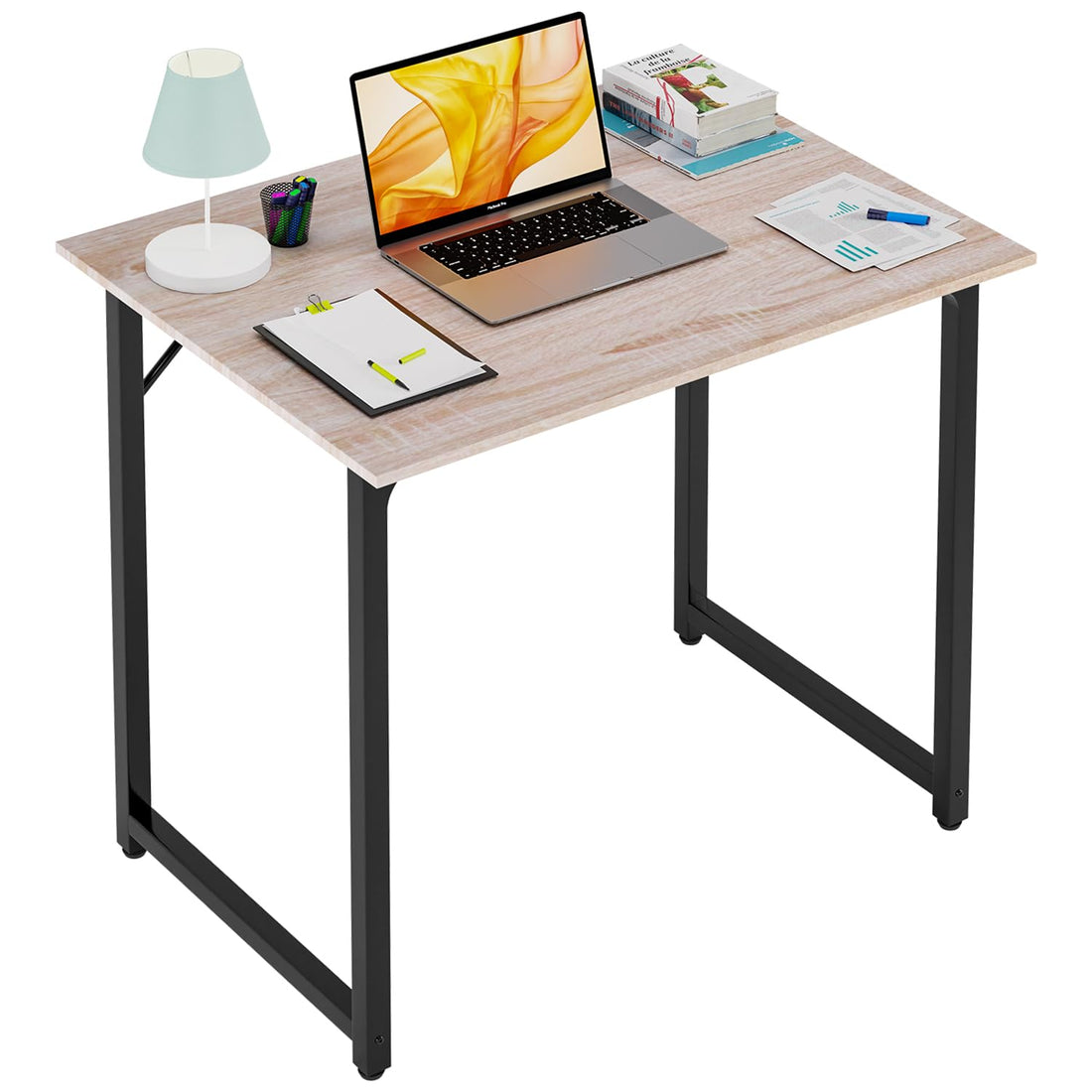 PayLessHere 32" Black Computer Desk with Metal Frame