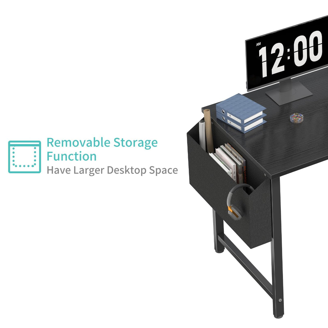 Lufeiya 40" White L-Shaped Desk