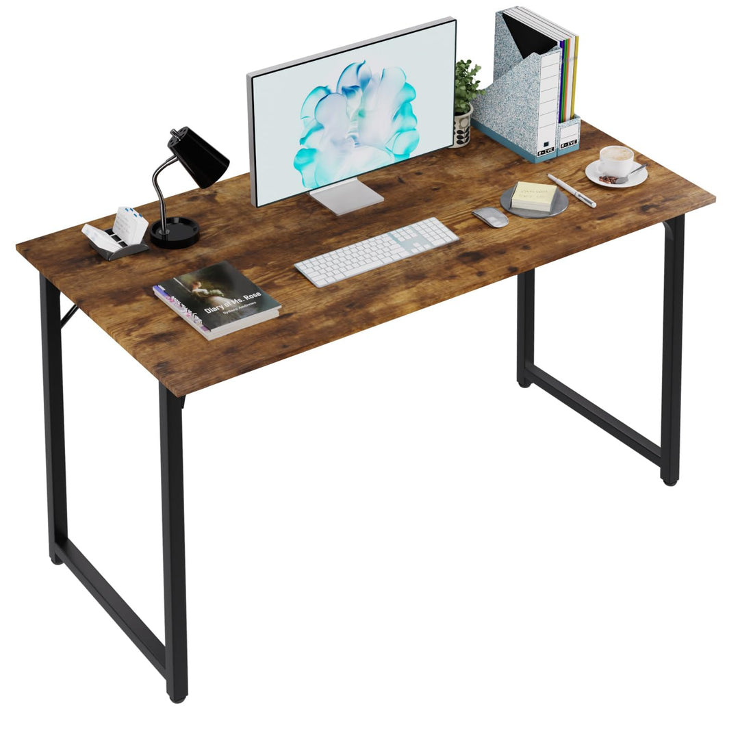 PayLessHere 32" Black Computer Desk with Metal Frame