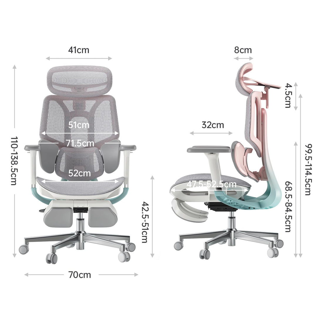 Hbada E3 Pro Ergonomic Office Chair, Grey