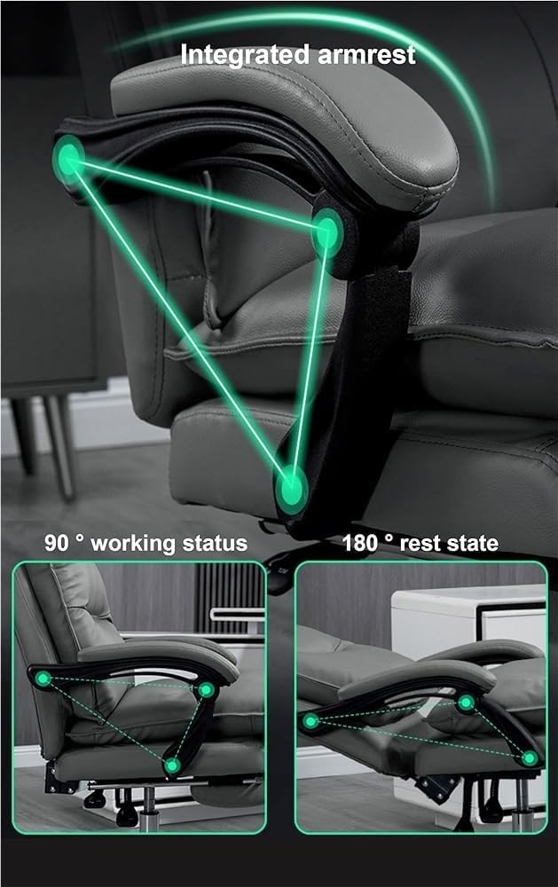 High Back Executive PU Leather Office Chair, Coffee