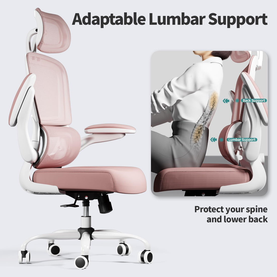 TRALT Ergonomic High Back Office Chair, Black