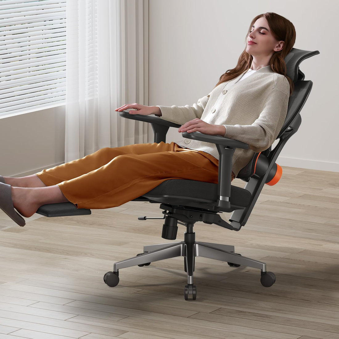 Newtral Ergonomic Office Chair with Footrest, Gray