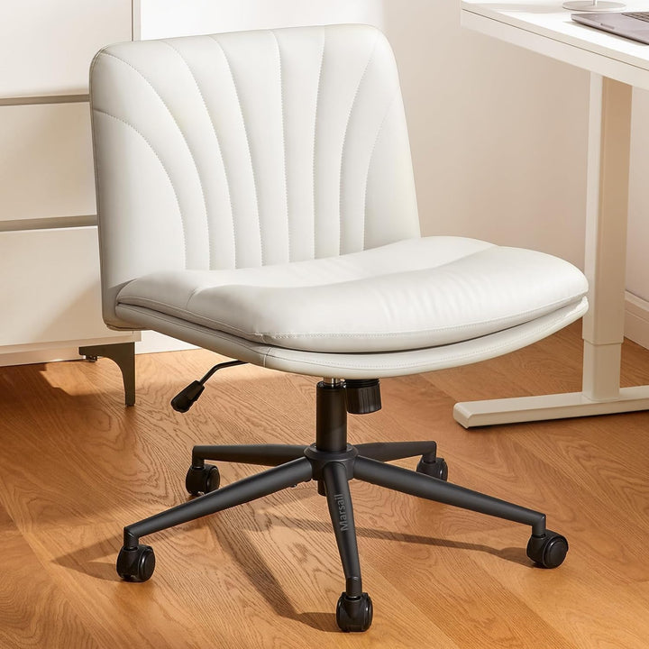 Marsail Armless Office Chair, Light Beige