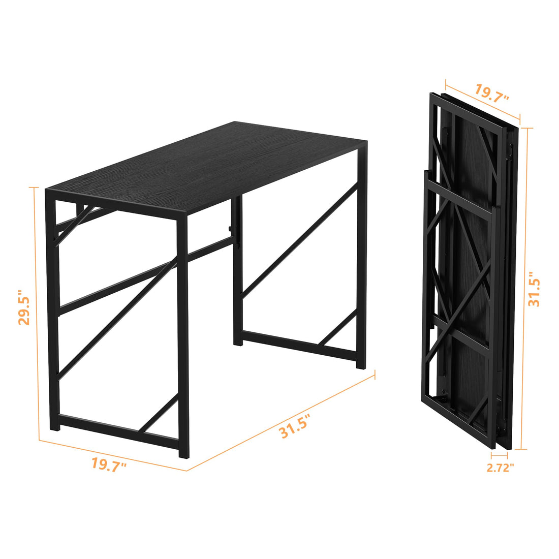 Elephance Folding Computer Desk for Home Office