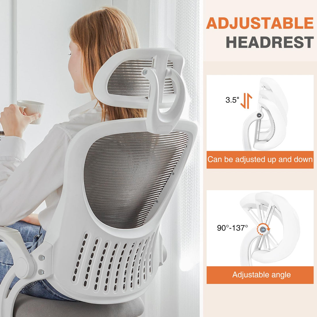 Sweetcrispy Ergonomic Mesh Office Chair, Black
