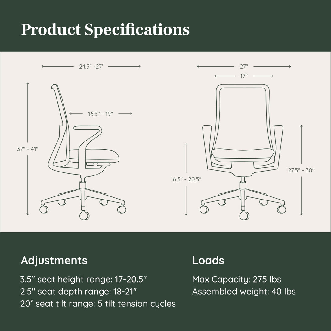 Branch Verve Executive Office Chair, Coral