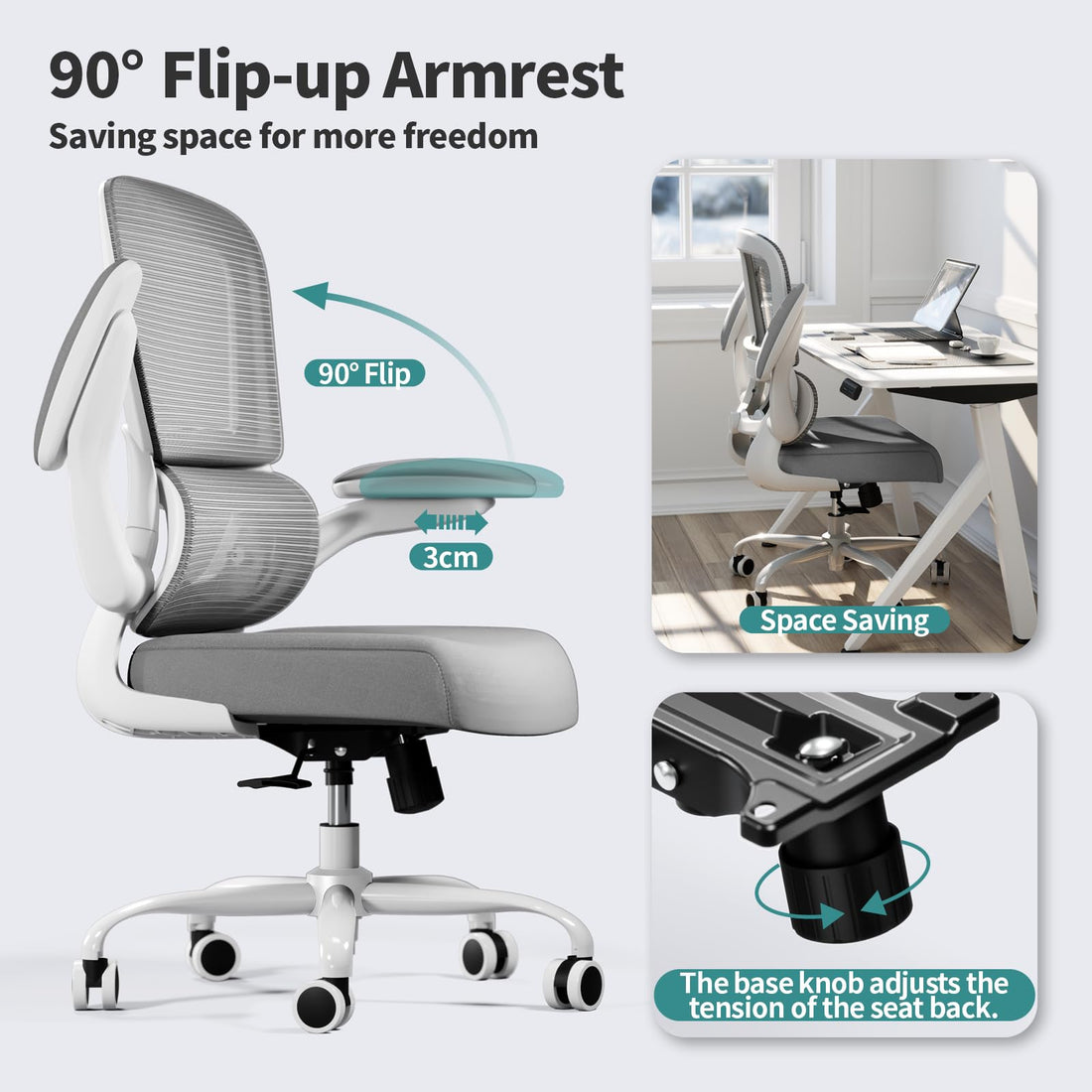 TRALT Ergonomic Mesh Office Chair, Black