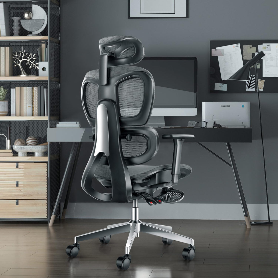 Ergonomic Mesh Office Chair with 3D Armrest, Black