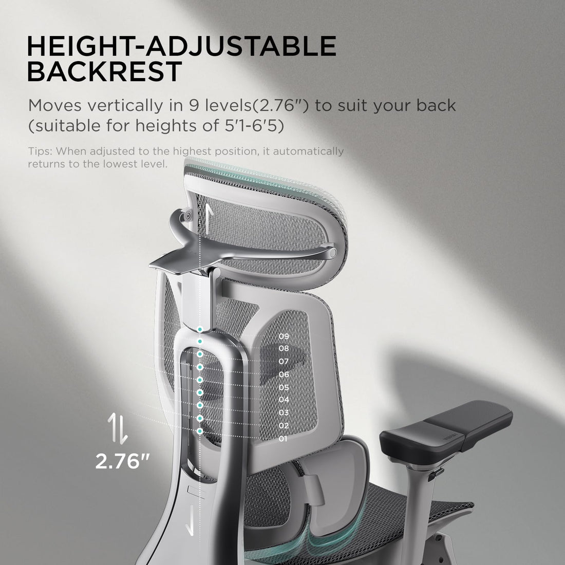 Hbada E3 Pro Ergonomic Office Chair, Grey