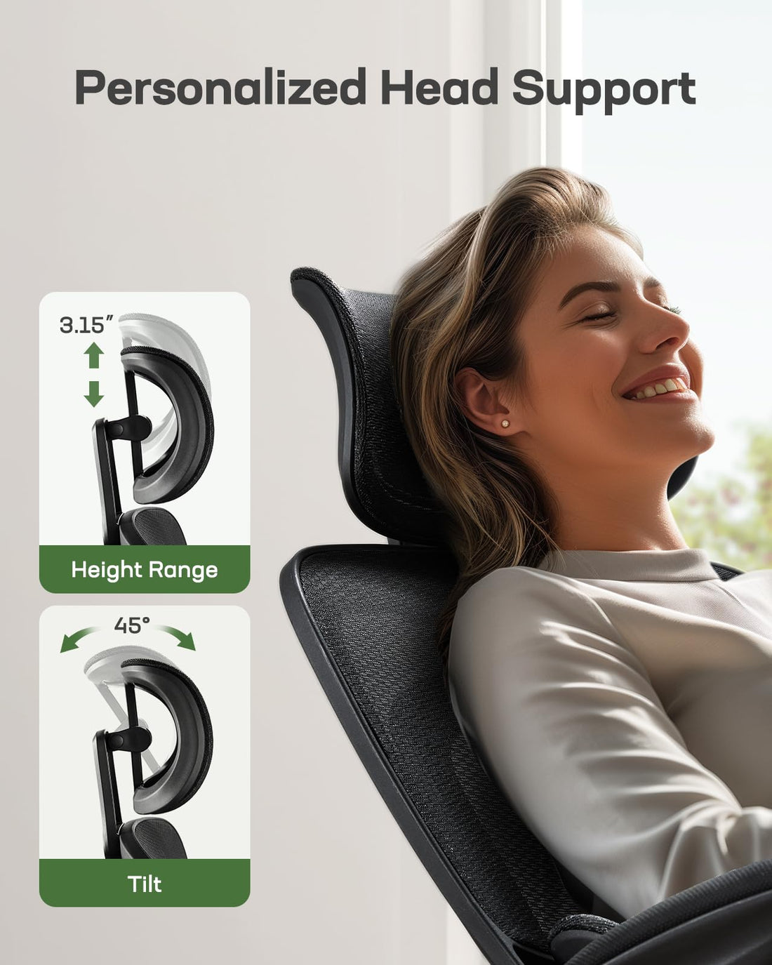 Marsail Ergonomic Office Chair, Mesh