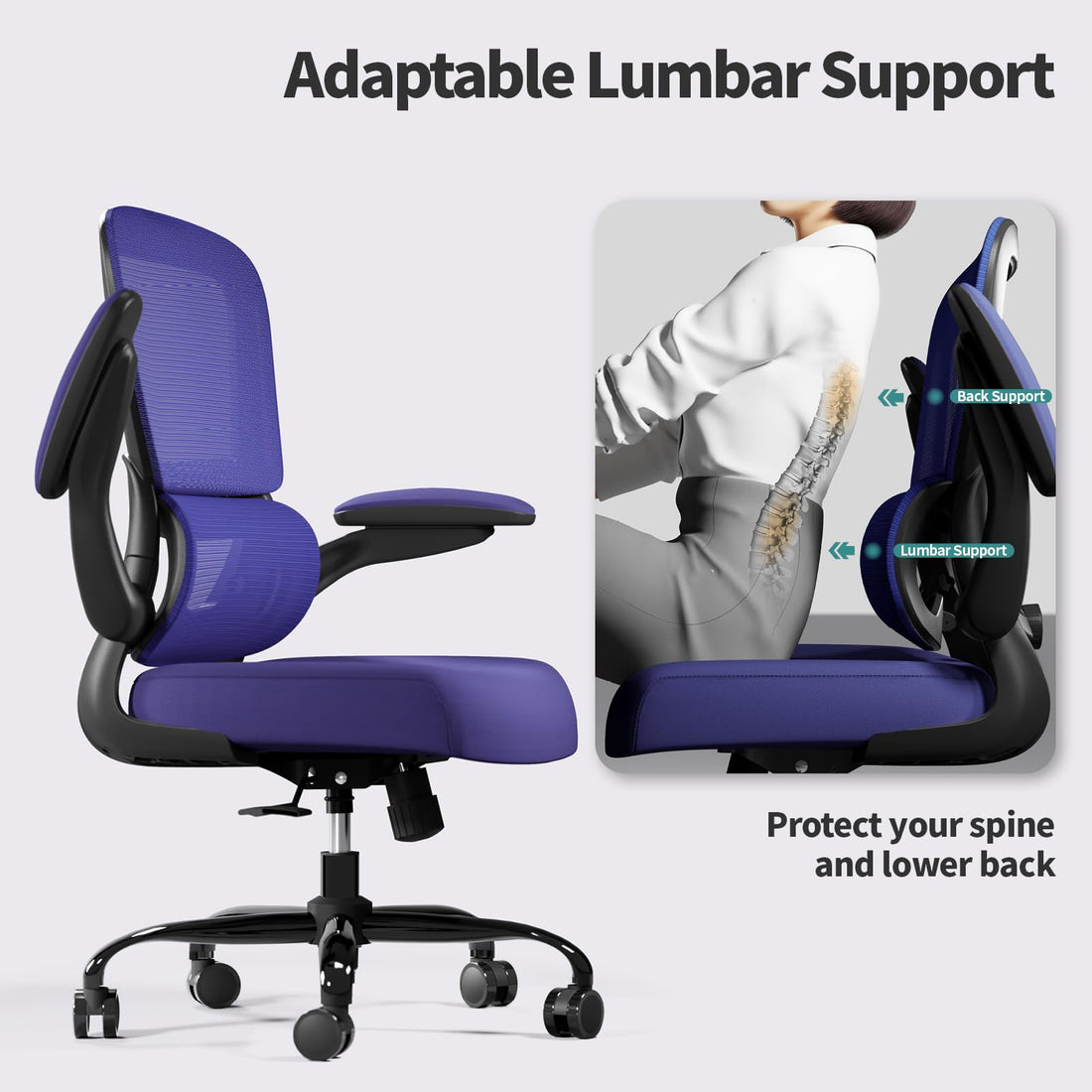 TRALT Ergonomic Mesh Office Chair, Black