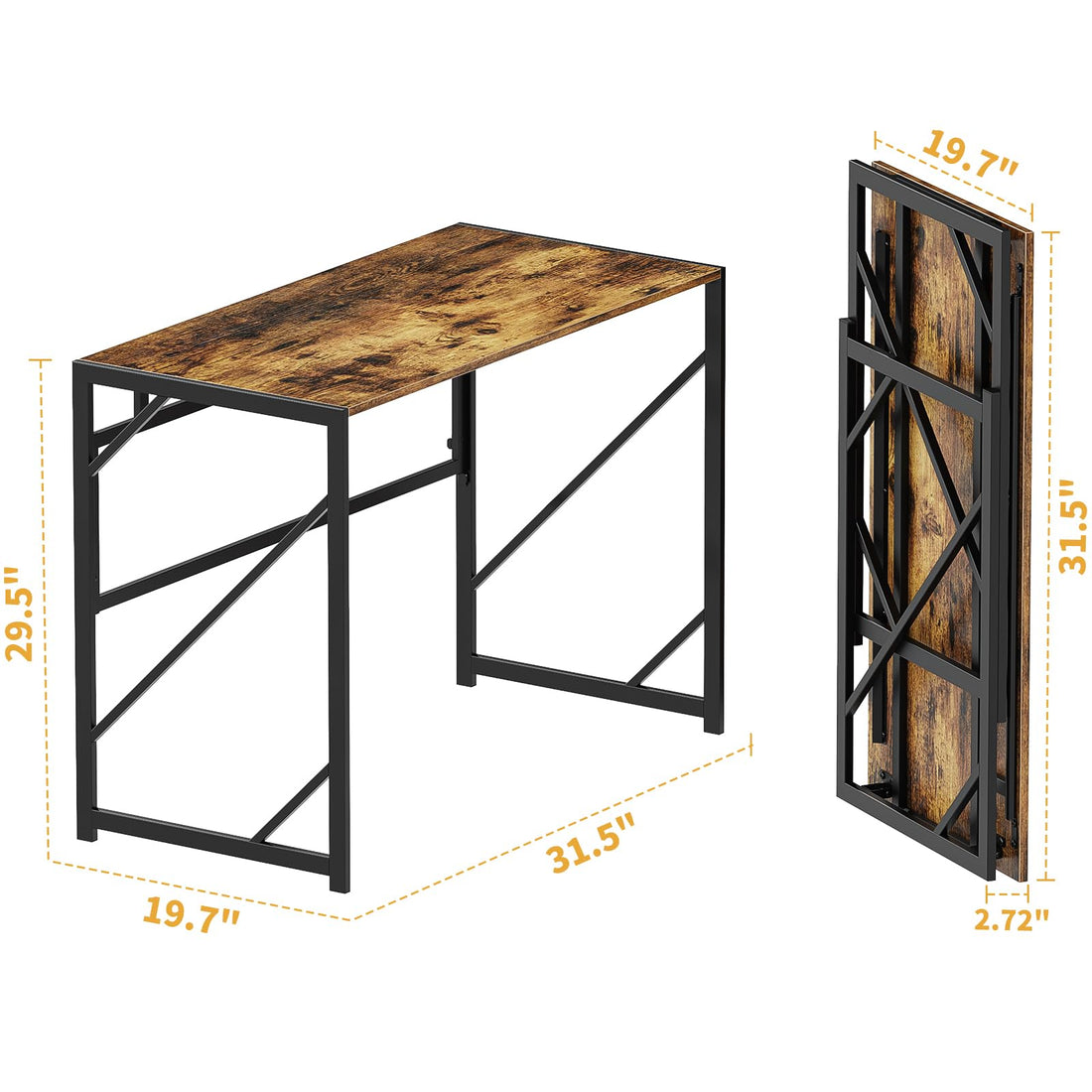 Elephance Folding Computer Desk for Home Office