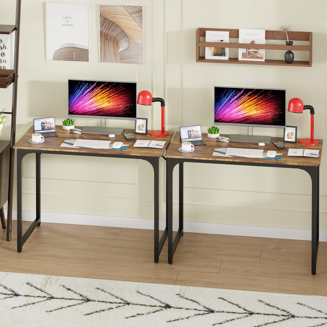 PayLessHere 32" Black Computer Desk with Metal Frame