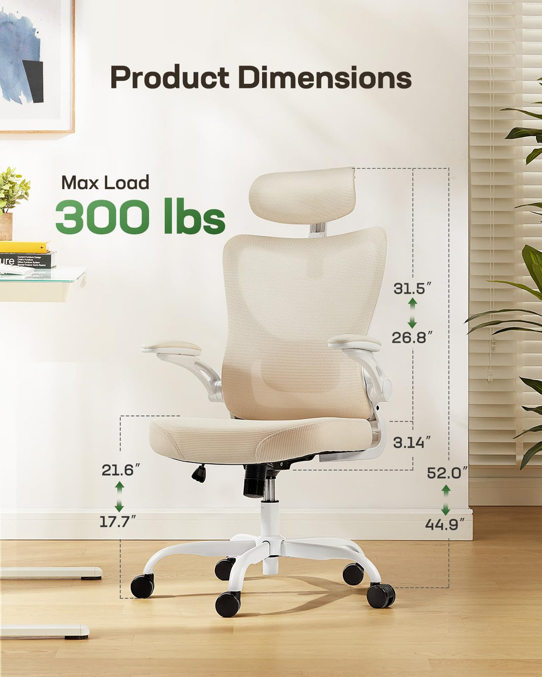 Marsail Ergonomic Office Chair, Mesh