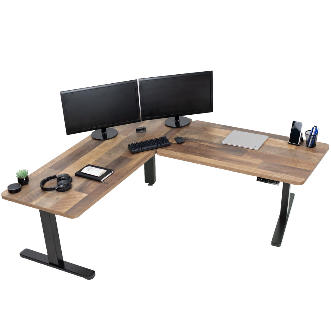 VIVO 83"x60" L-Shaped Electric Height Adjustable Desk