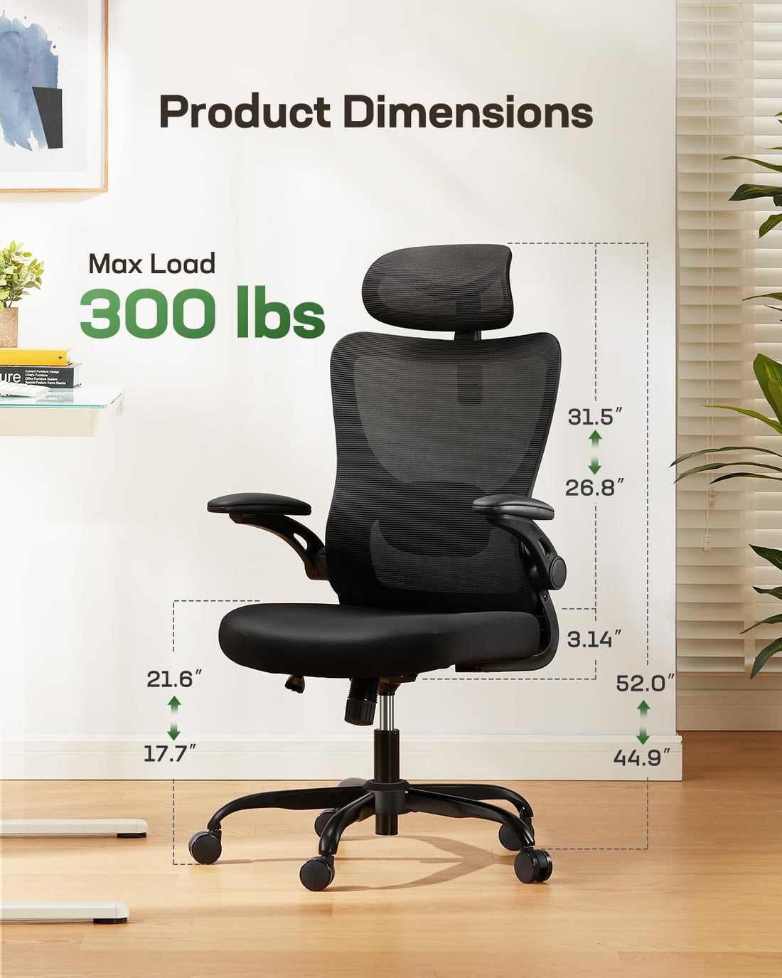 Marsail Ergonomic Office Chair, Mesh