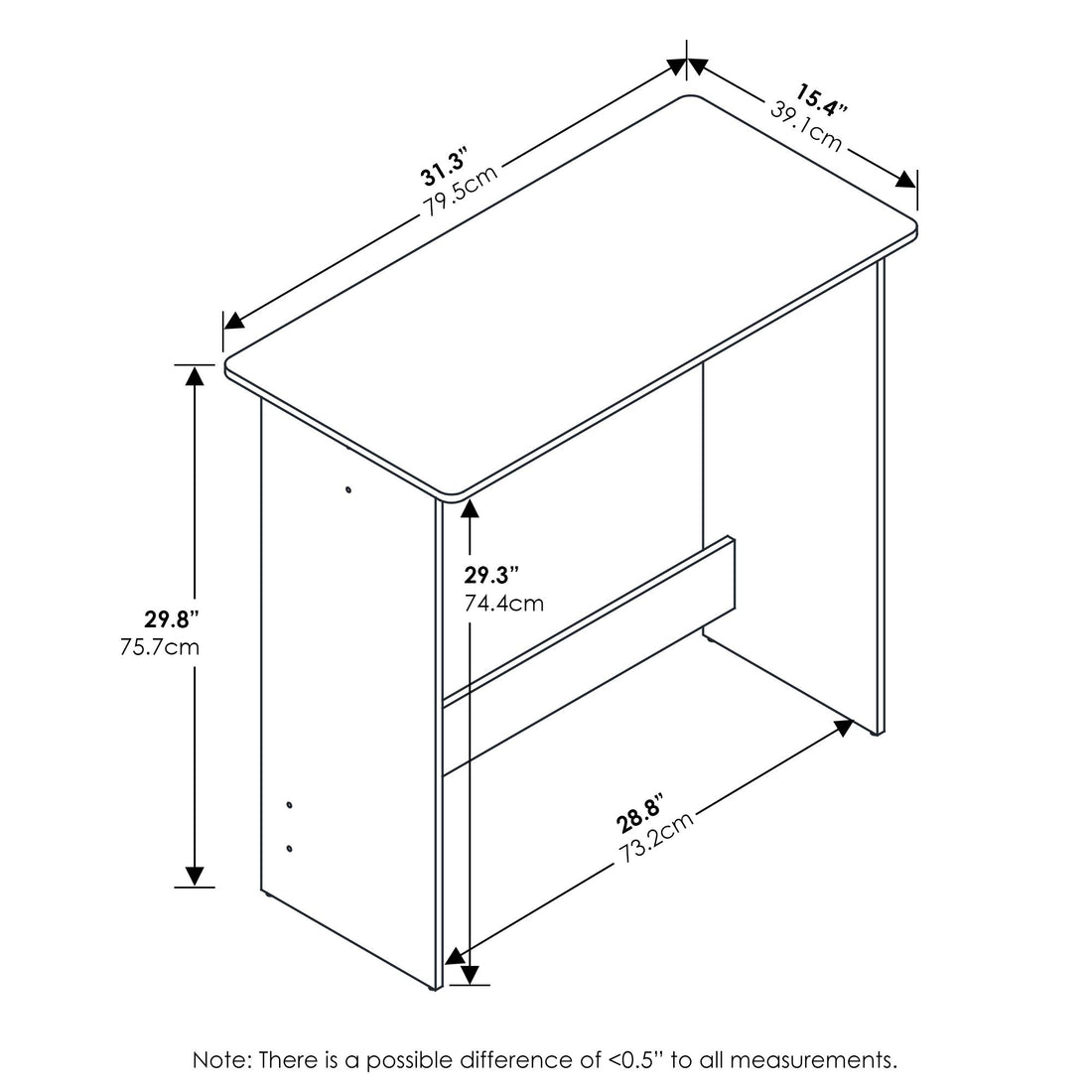 FURINNO Simplistic Study Table, Light Blue