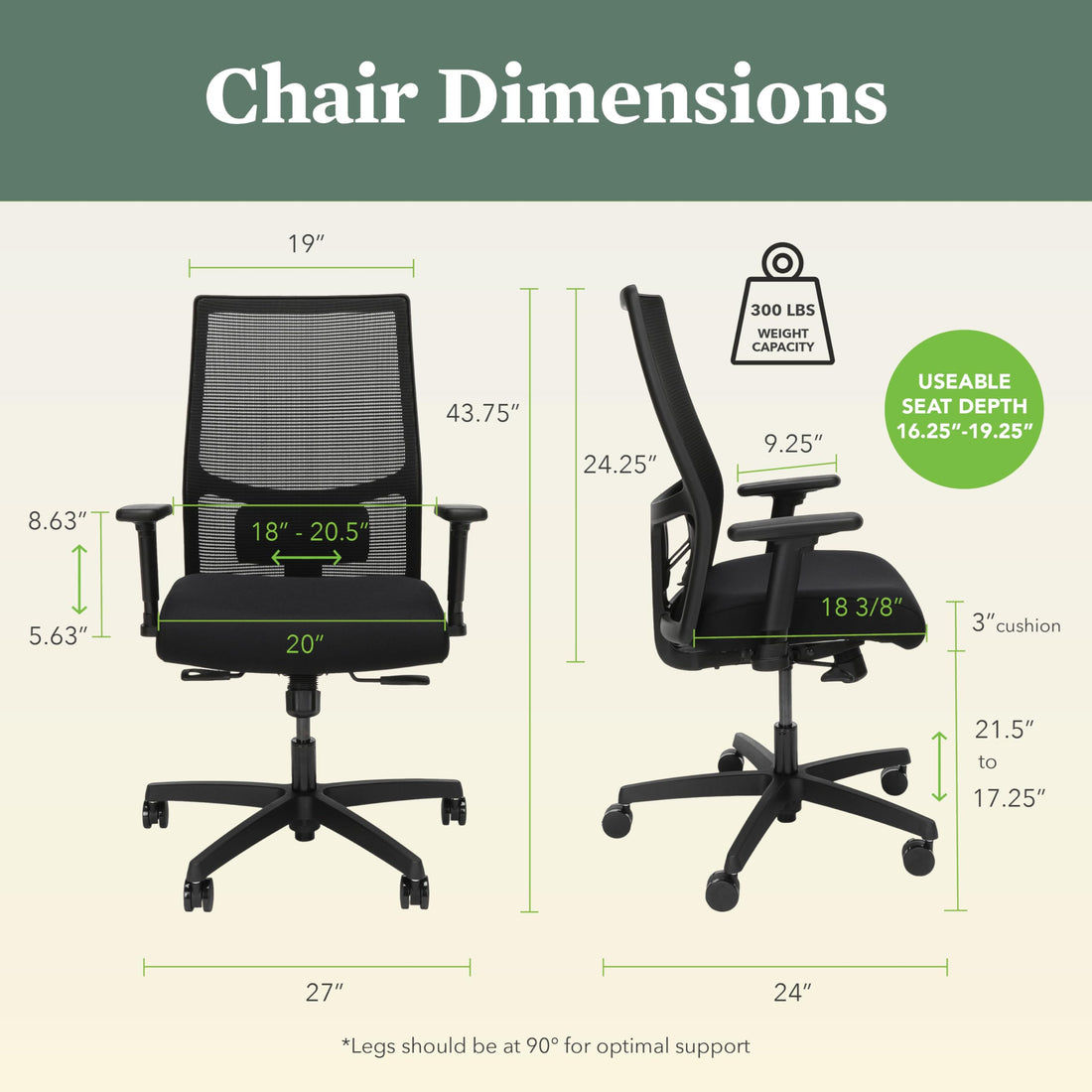 HON Ignition 2.0 Office Chair, Black