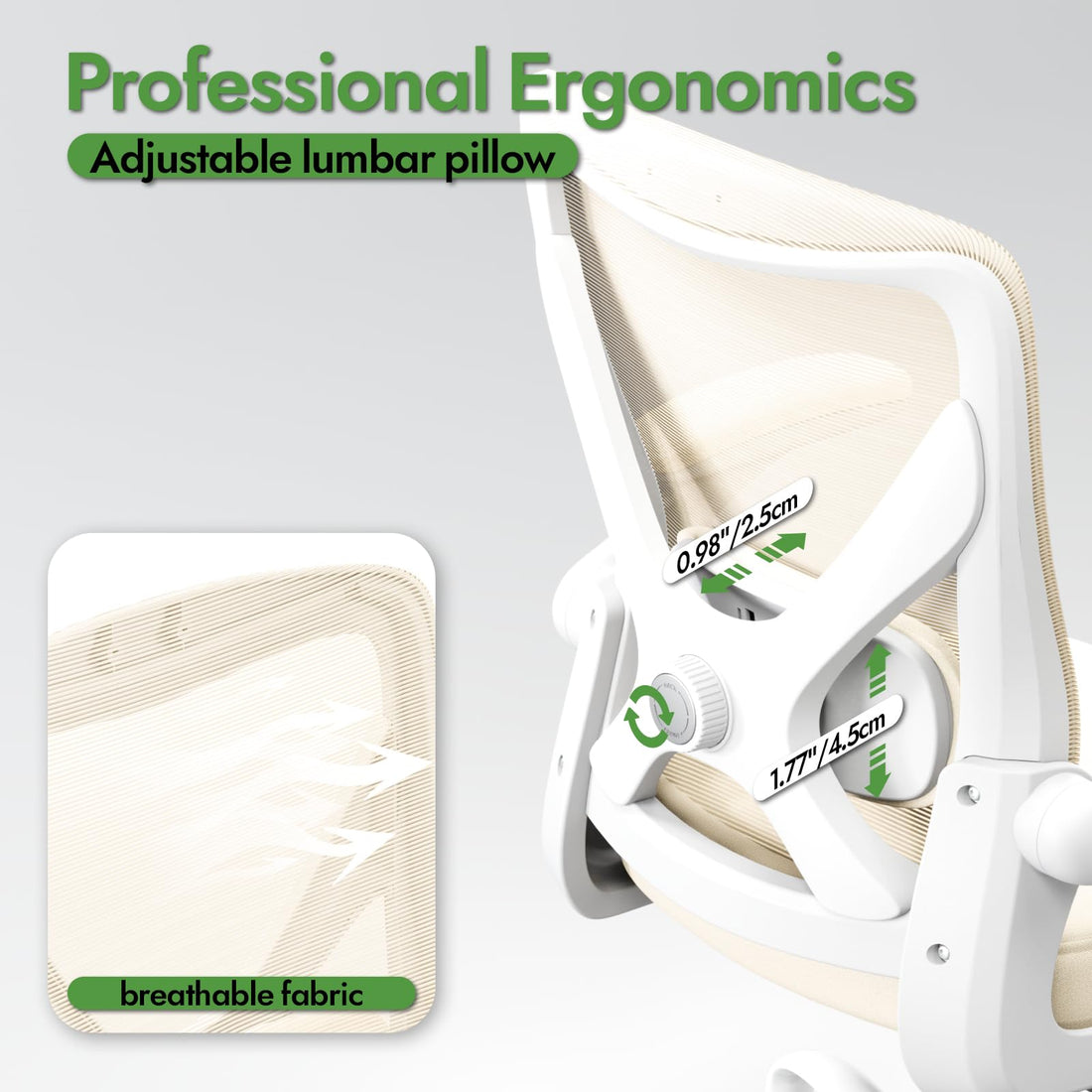 Ergonomic Office Chair, Grey Gold