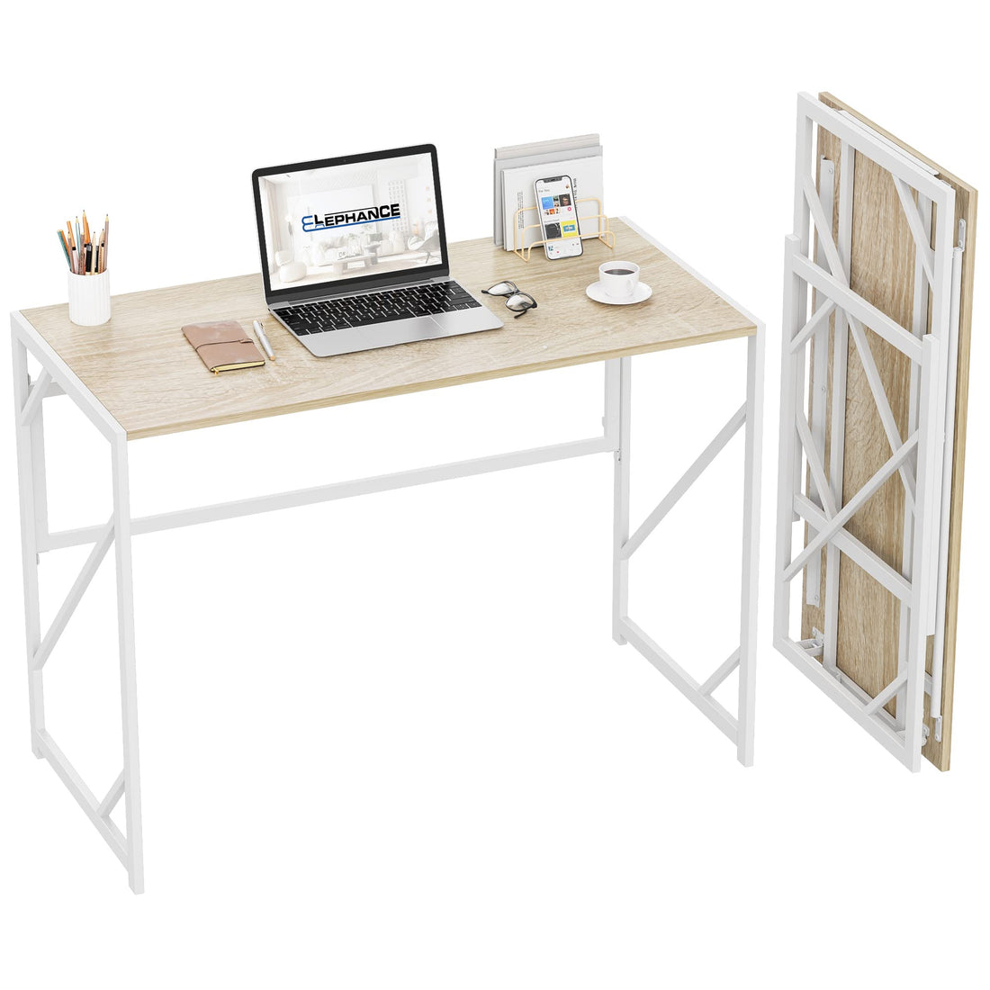 Elephance Folding Computer Desk for Home Office