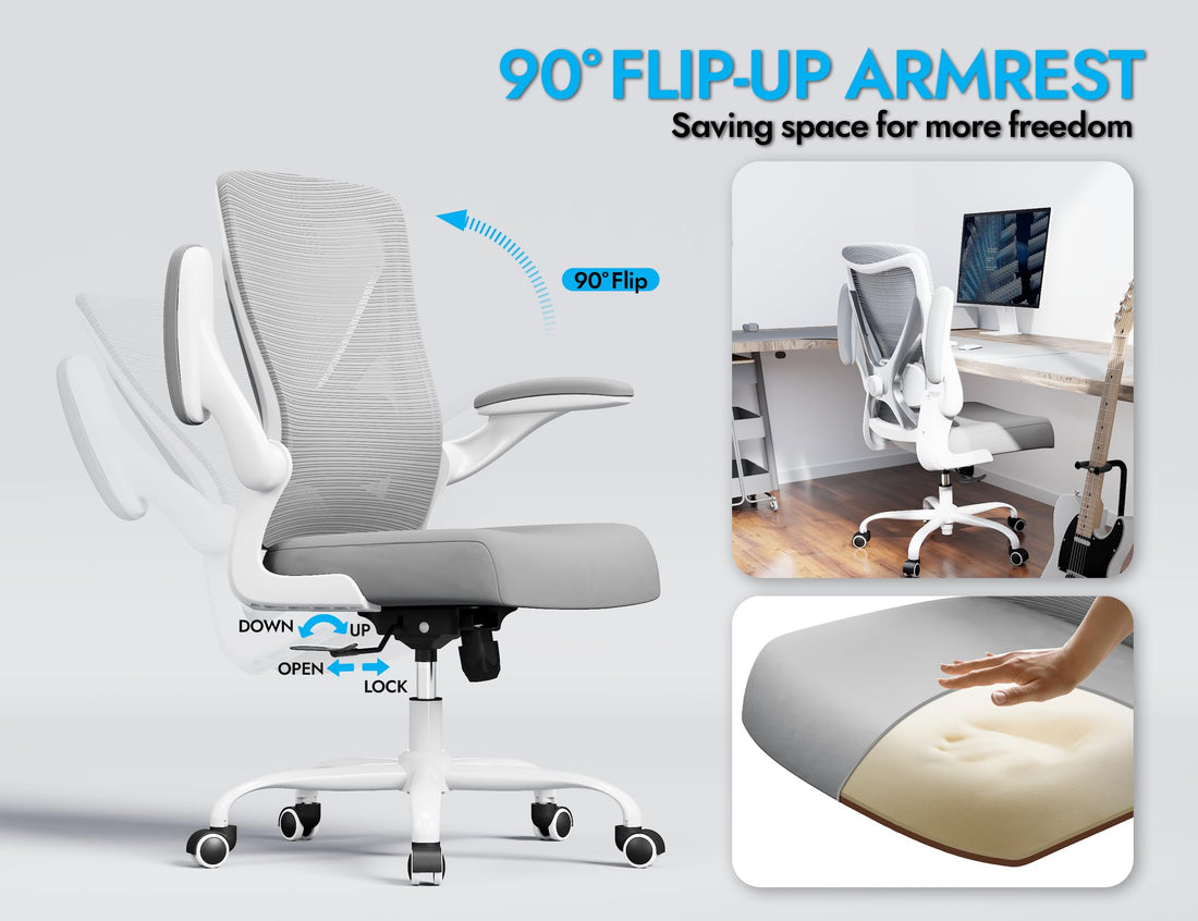 Ergonomic Office Chair, Grey Gold