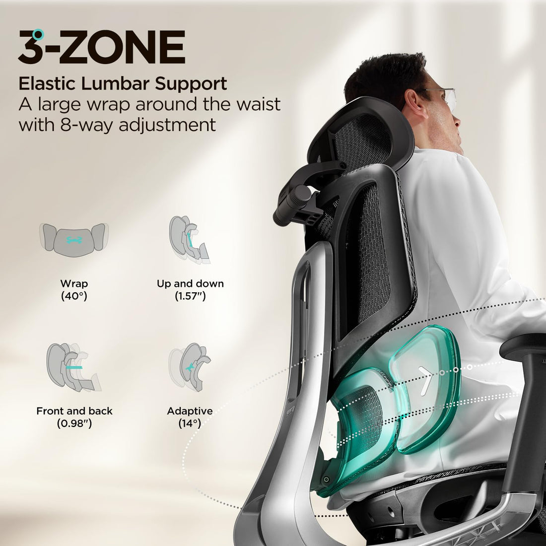 Hbada E3 Air Ergonomic Office Chair, Grey
