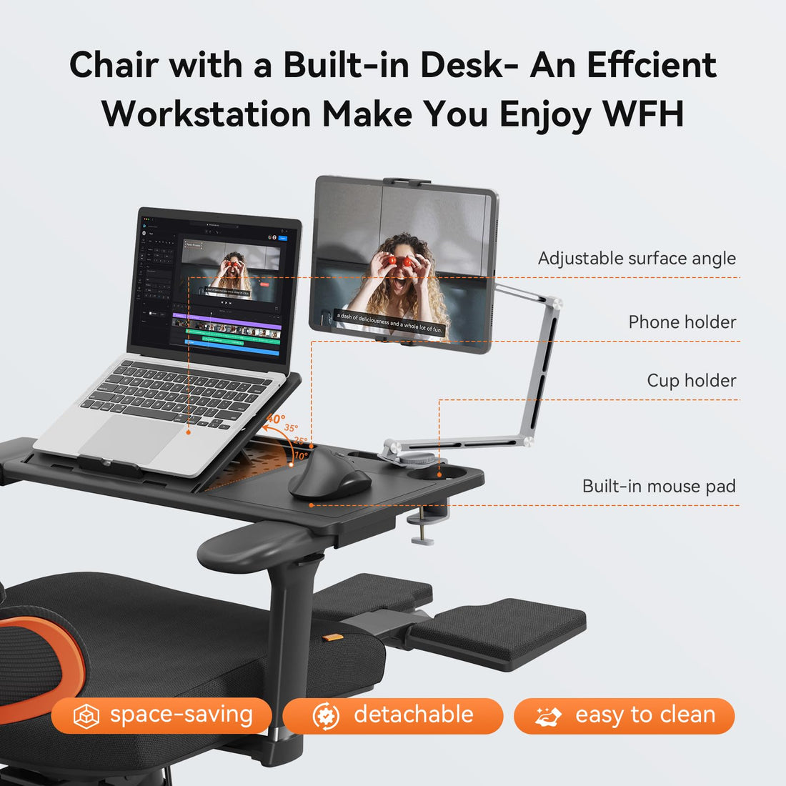 Newtral Ergonomic Office Chair, Gray
