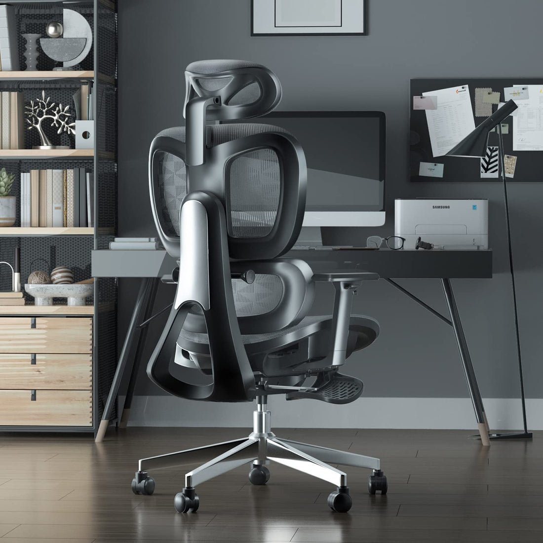 Ergonomic Mesh Office Chair with 3D Armrest, Black