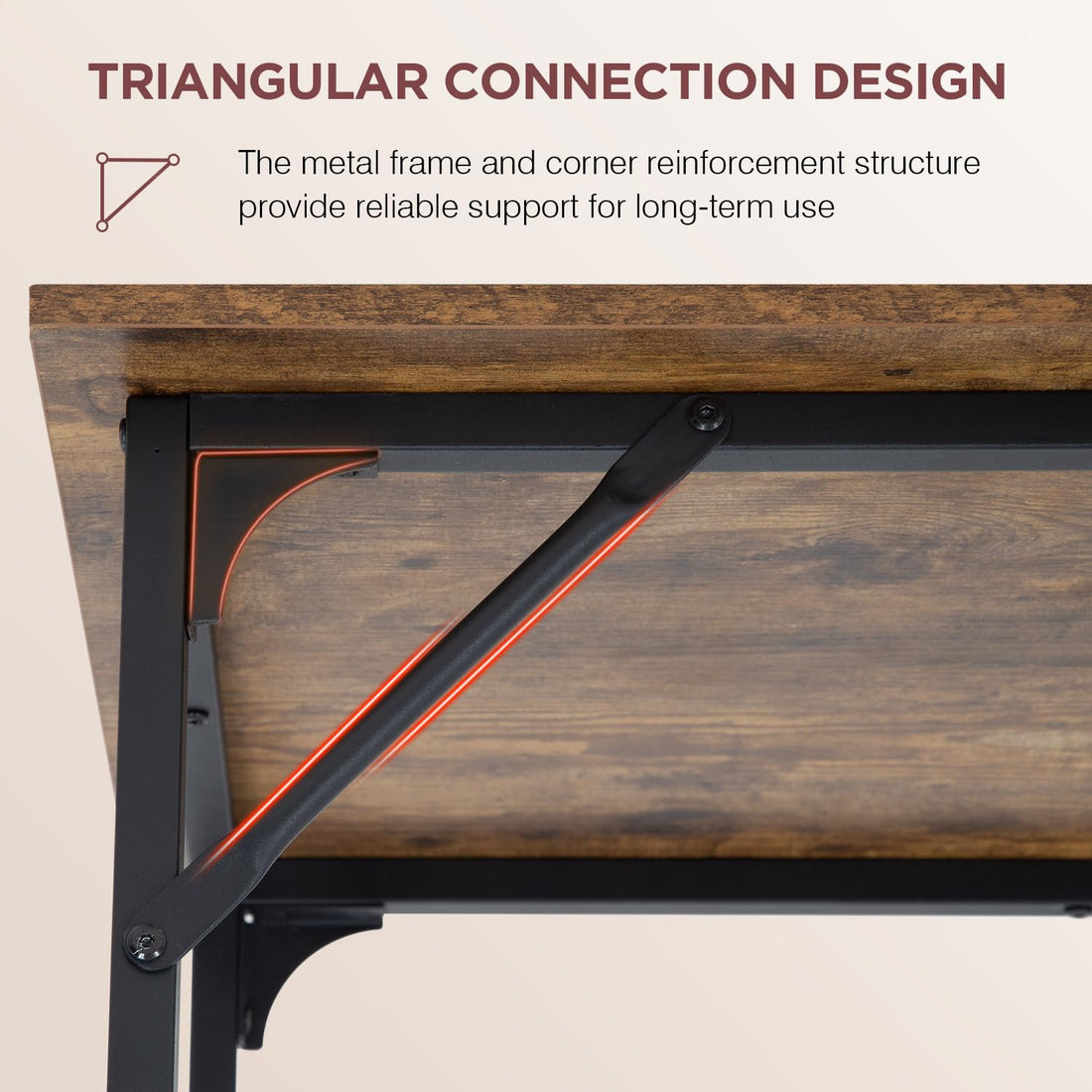 PayLessHere 32" Black Computer Desk with Metal Frame