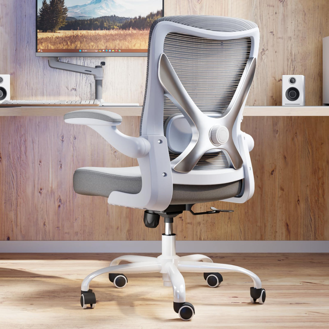 Ergonomic Office Chair, Grey Gold