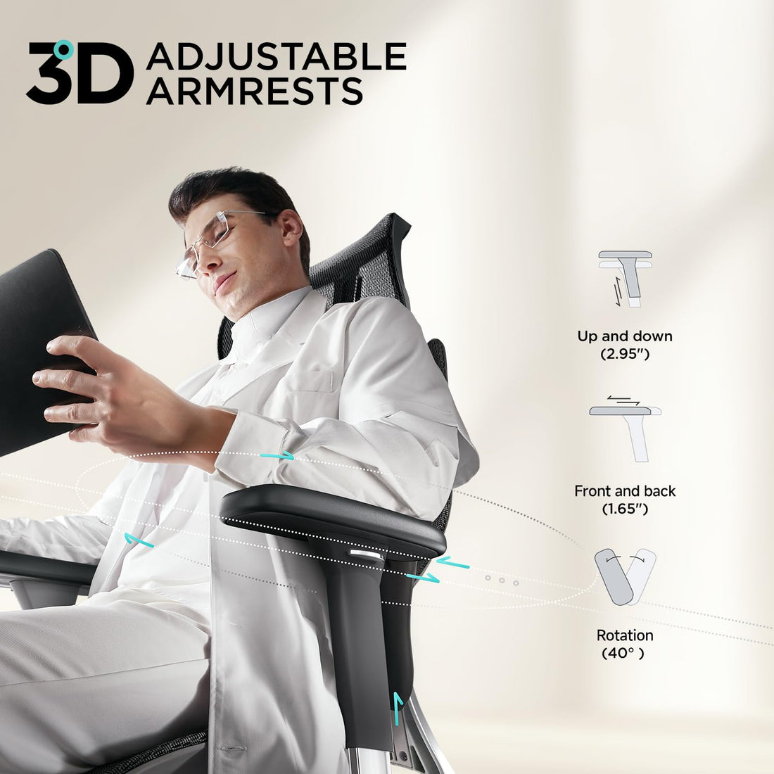 Hbada E3 Air Ergonomic Office Chair, Grey