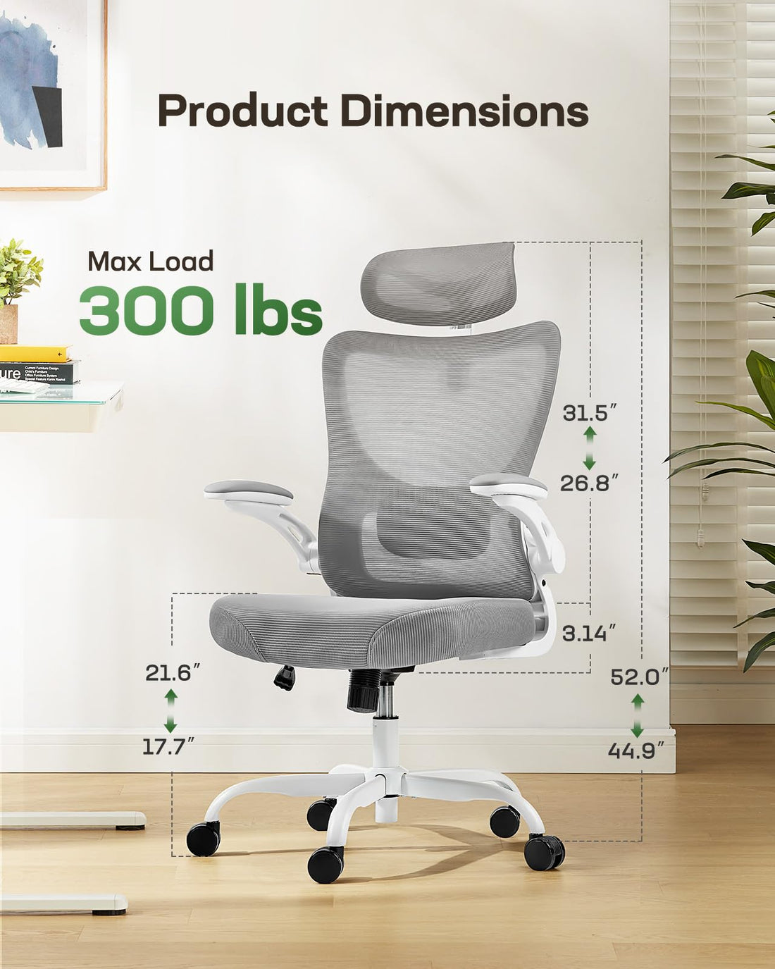 Marsail Ergonomic Office Chair, Mesh