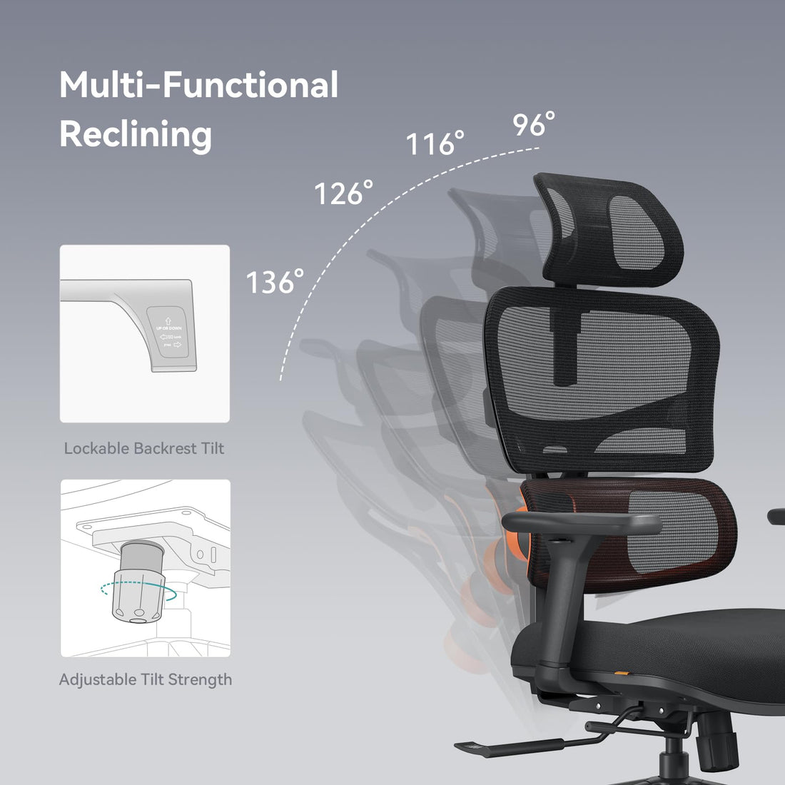 Newtral Ergonomic Office Chair, Gray