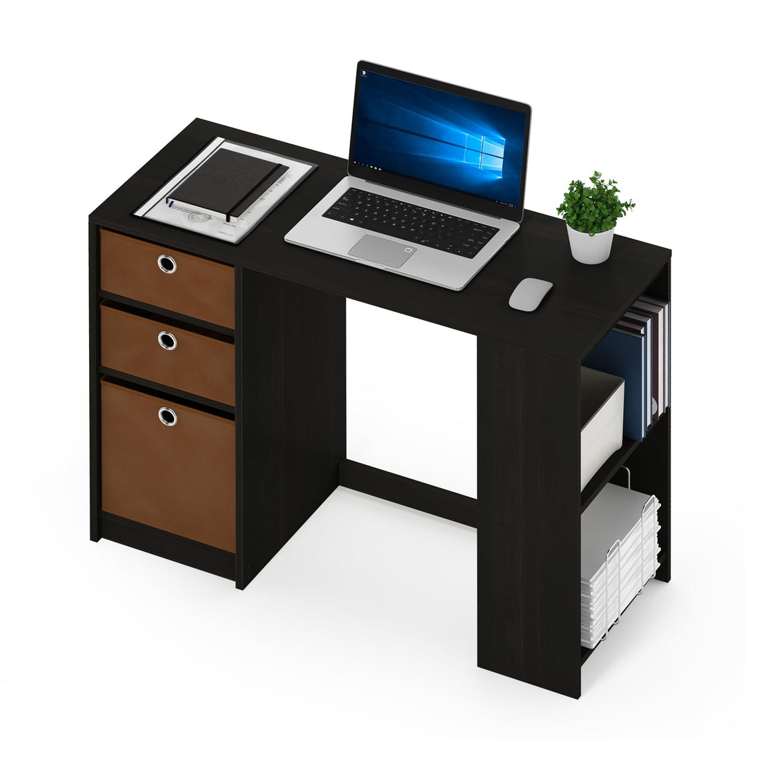 Furinno Econ Computer Desk – Light Cherry/Black