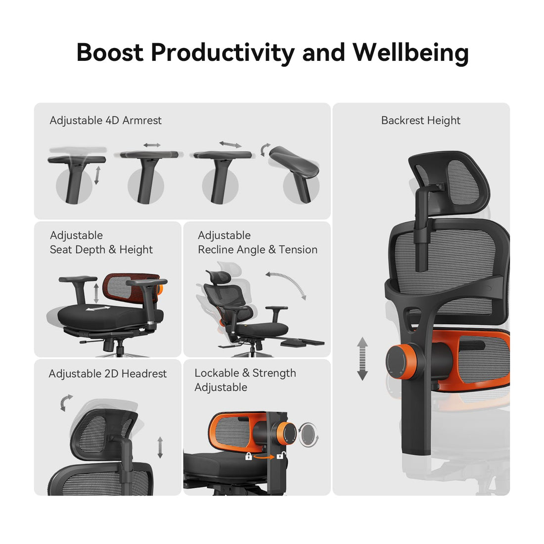 Newtral Ergonomic Office Chair, Gray