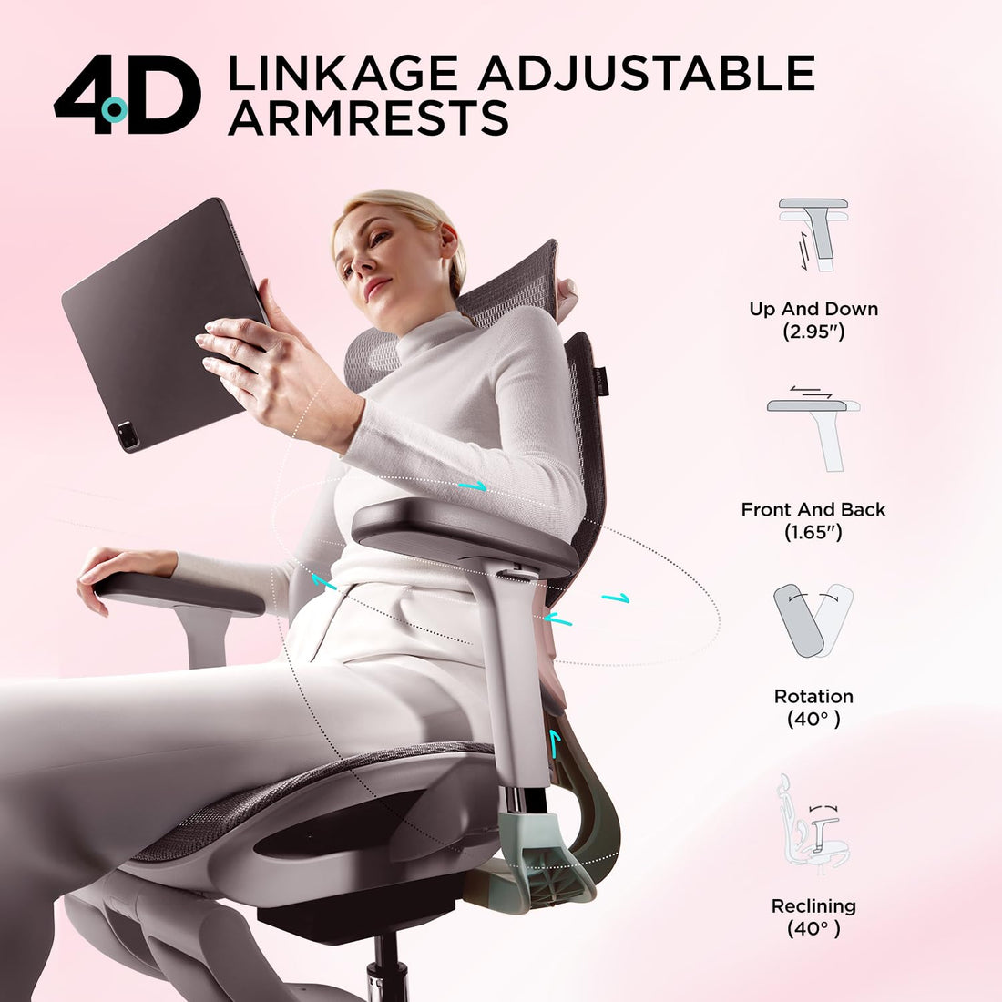 Hbada E3 Pro Ergonomic Office Chair, Grey