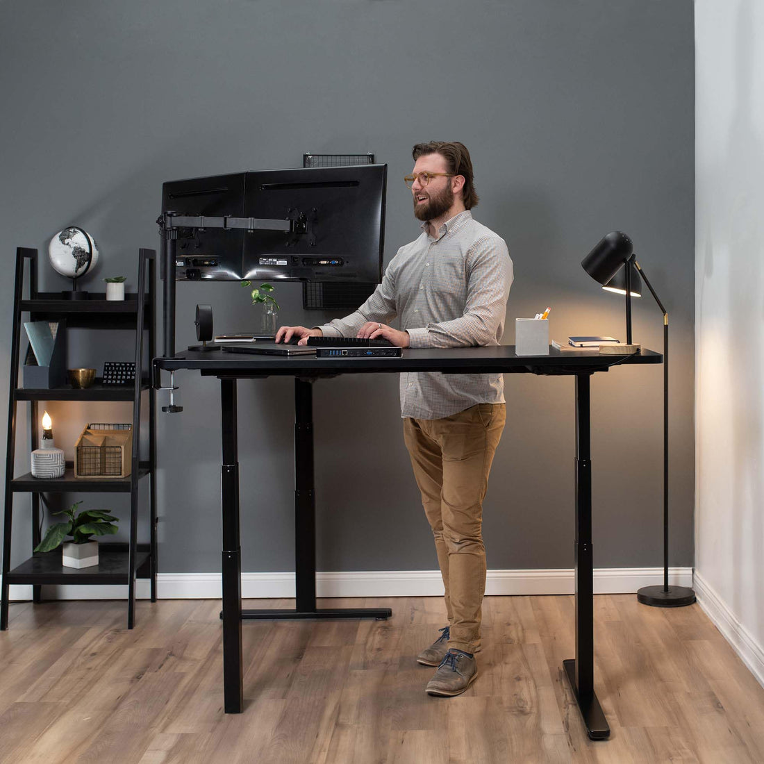 VIVO 83"x60" L-Shaped Electric Height Adjustable Desk