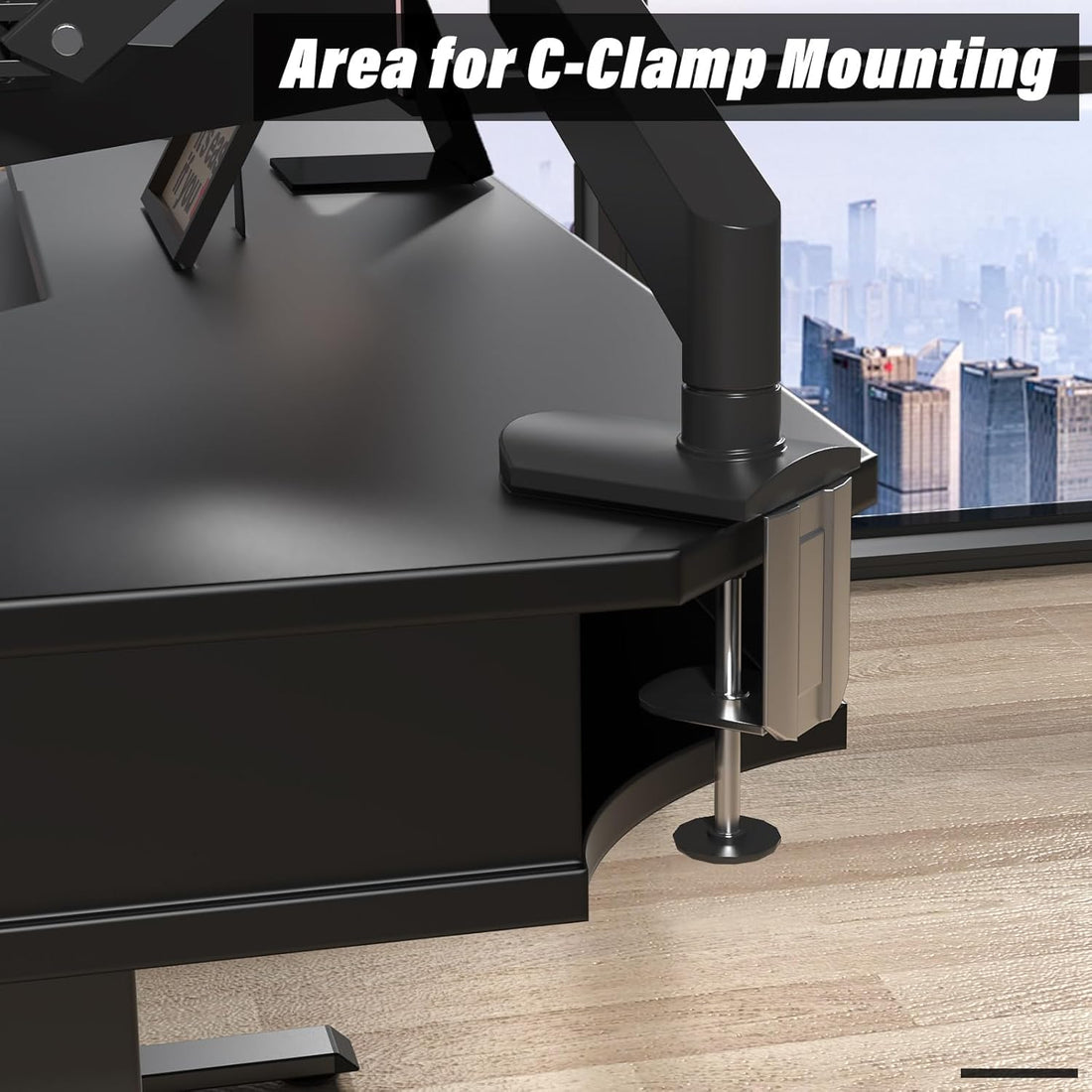 63"x55" L-Shaped Electric Height Adjustable Desk