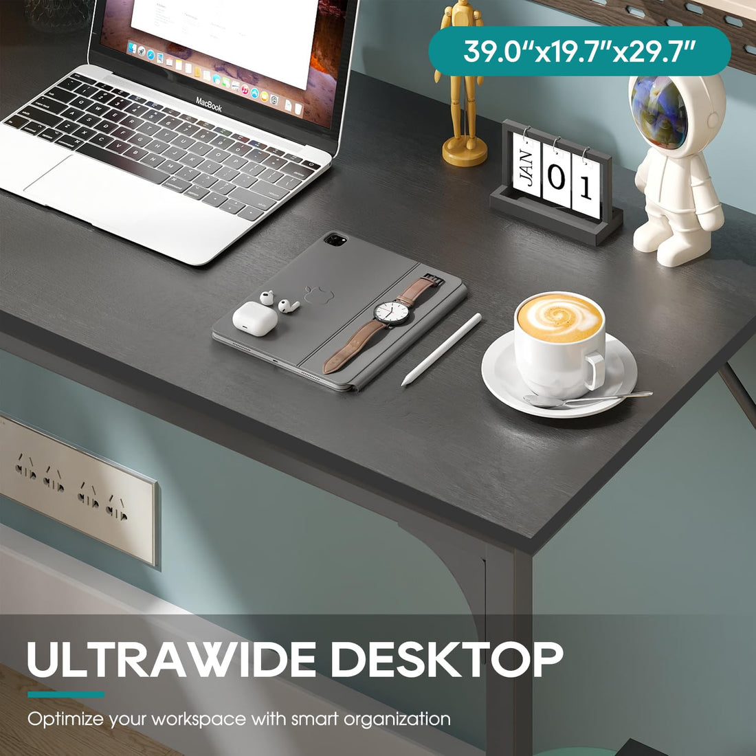 BestOffice 32" Modern Computer Desk, Black