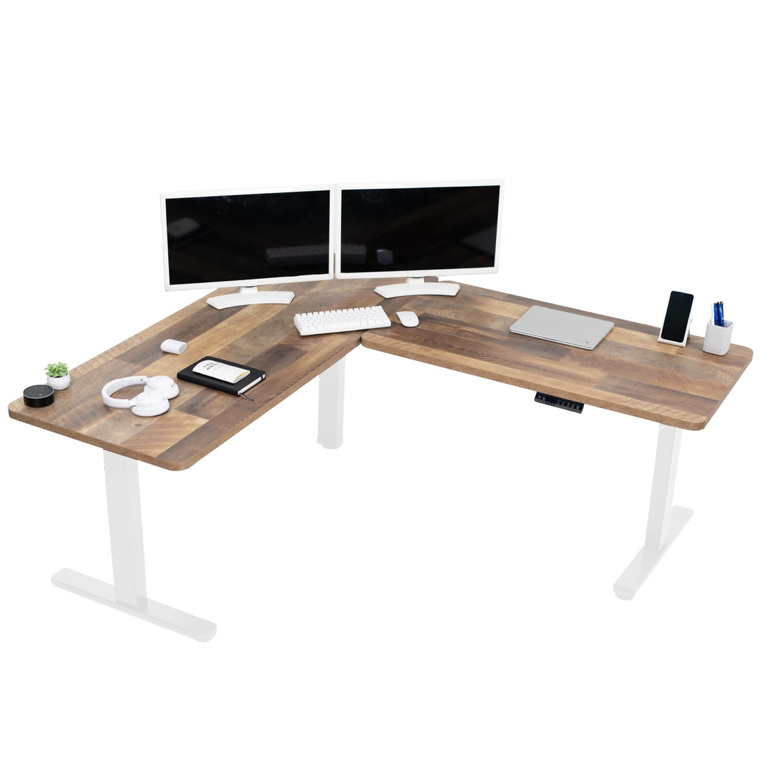 VIVO 83"x60" L-Shaped Electric Height Adjustable Desk